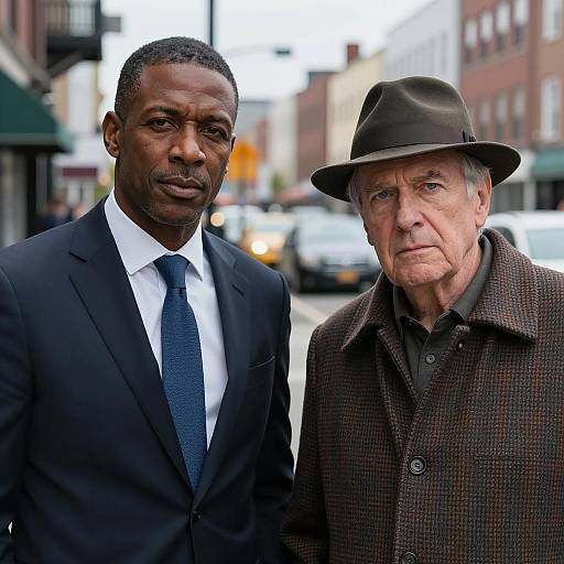 Urban Portrait of Two Men in Suits