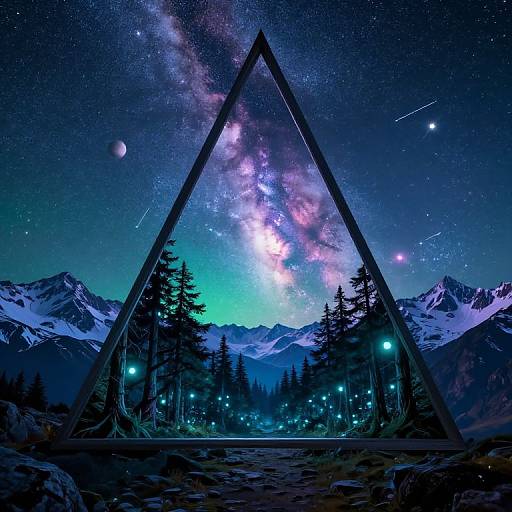Surreal Triangular Portal Dreamscape