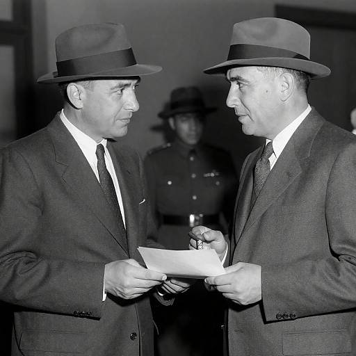 1940s Black-and-White Photo of Two Men