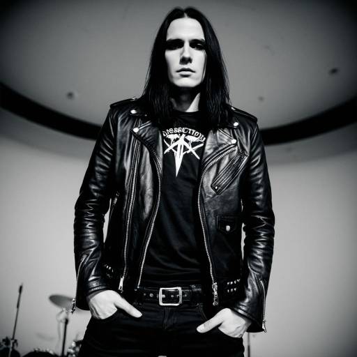 Male Rock Musician in Leather Jacket