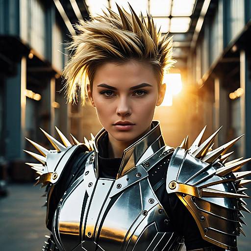 Futuristic Fashion with Spiky Crop Hairstyle