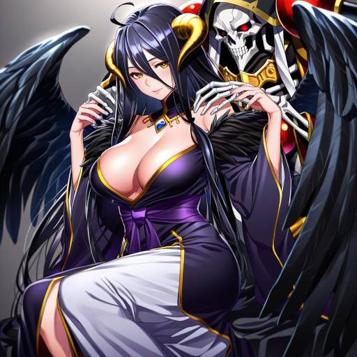 Illustration of Ainz ooal gown, overlord (maruyama) in the style of Tenobe