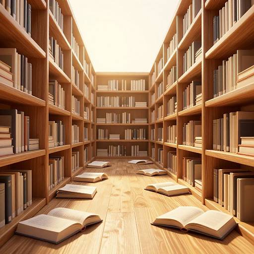 Golden-Hour Library Serenity