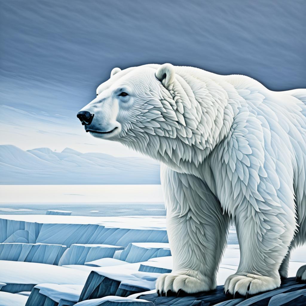 Dramatic Arctic Polar Bear Portrait