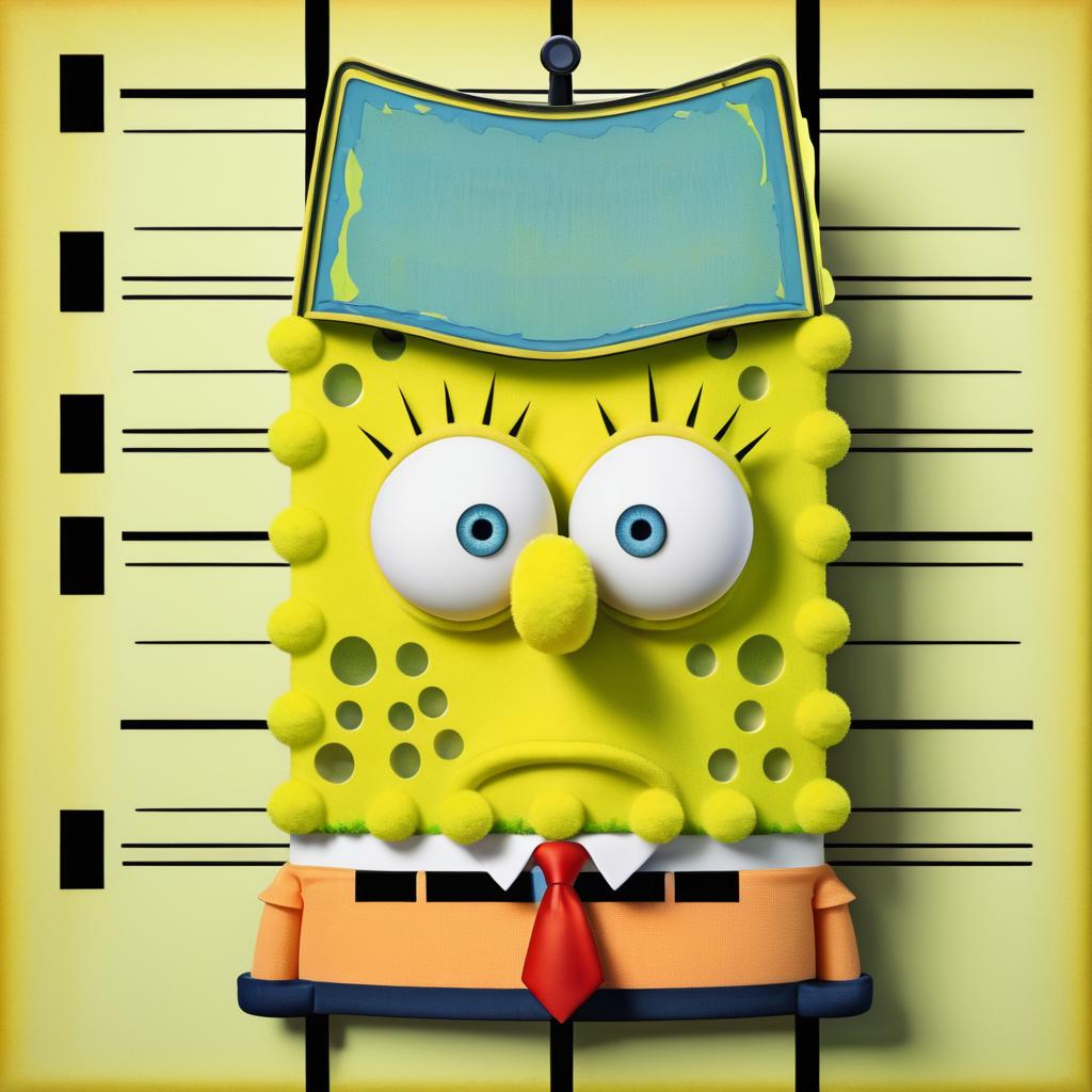 SpongeBob's Hilarious Mugshot Moment