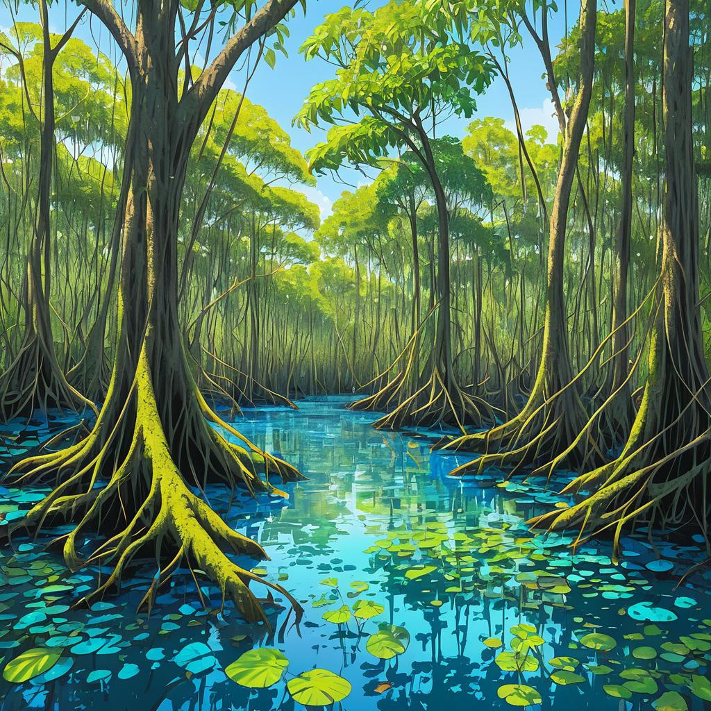 Vibrant Adventure in a Mangrove Swamp