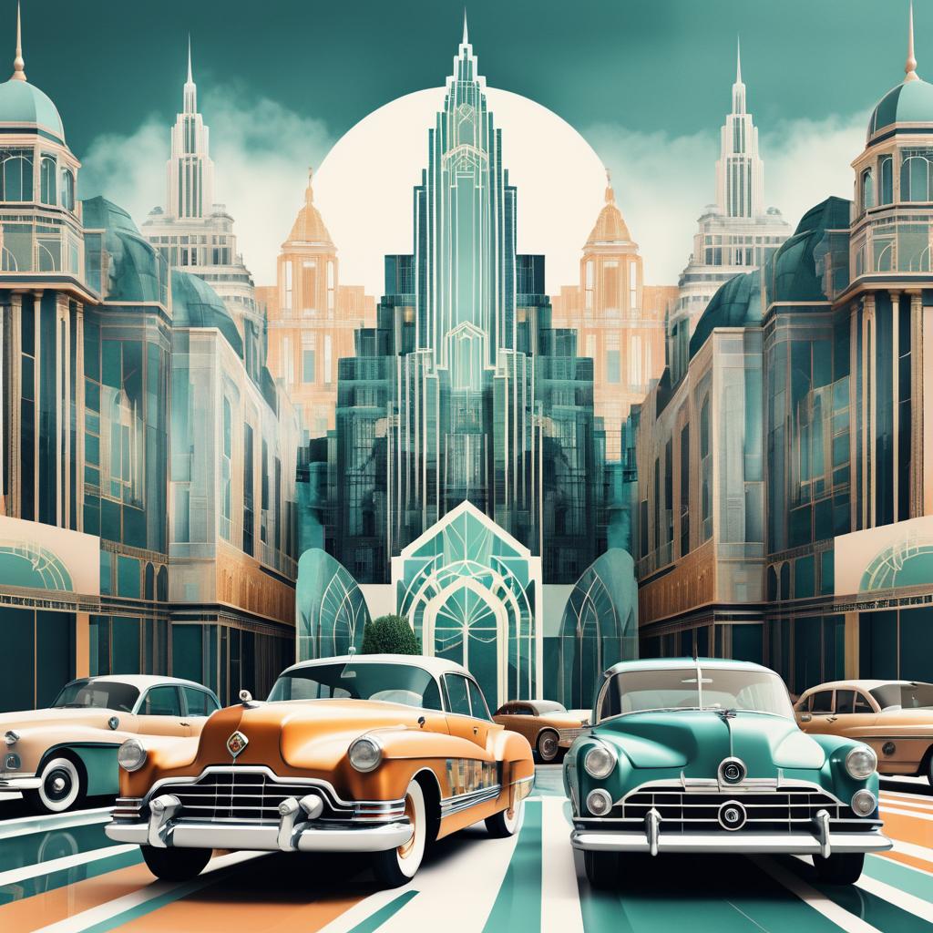 Art Deco Inspired Double Exposure Collage