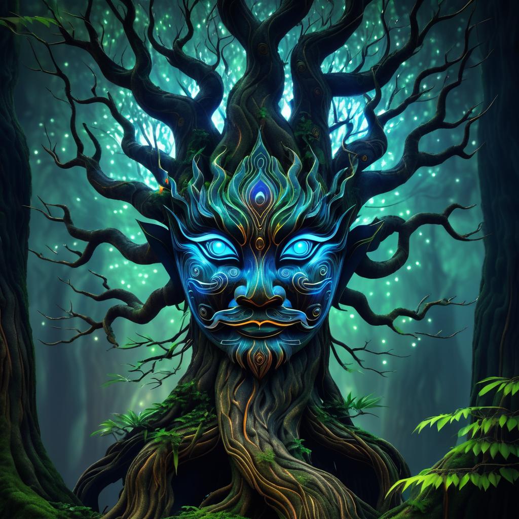 Ancient Tree Spirit in Traditional Chinese Style