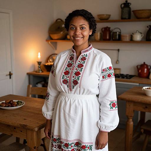 Candid Portrait in Swedish Folk Dress