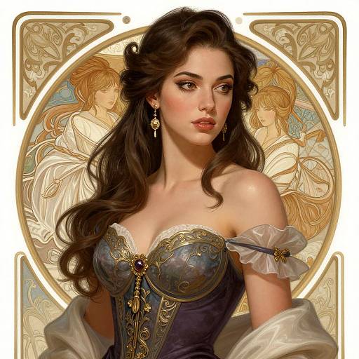 Elegant Digital Portrait of Gianna Michaels