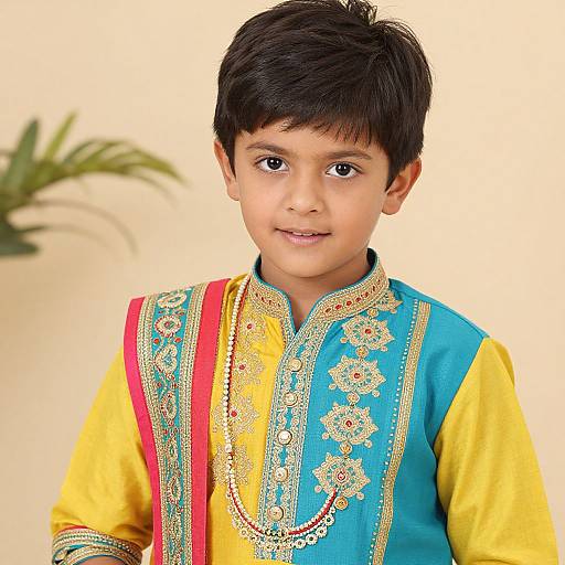 Raksha Bandhan Boy in Colorful Costume
