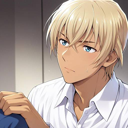 Illustration of Amuro tooru, meitantei conan in the style of Kanden sky