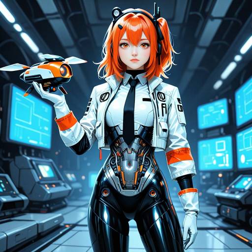 Futuristic Cowgirl with Android Features