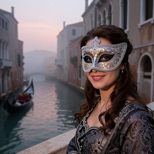 Elegant Venetian Masquerade Lady