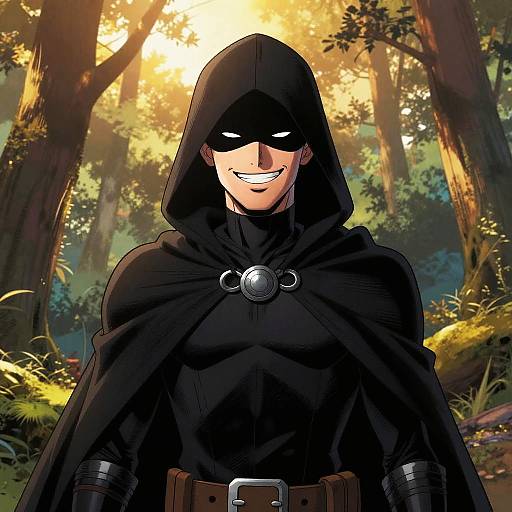 Shadow Rogue Smiling in Forest