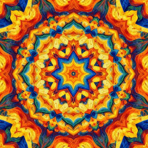 Vibrant Symmetrical Cultural Pattern