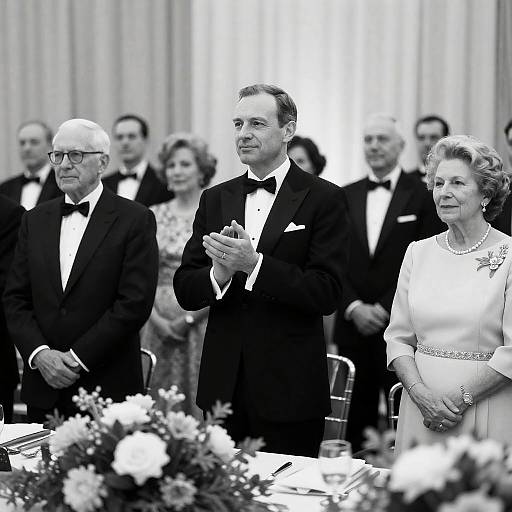 Elegant Formal Event in Black and White