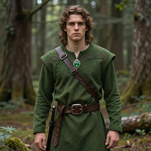 Photorealistic Fantasy Character in Forest