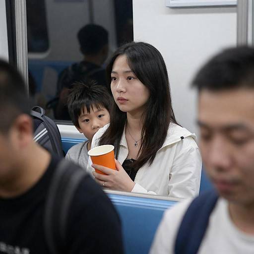 Crowded Subway Scene with Unique Characters