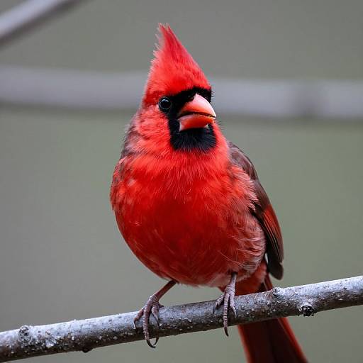 Vibrant Northern Cardinal on Branch