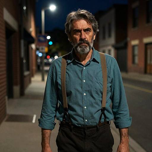 Urban Portrait of a Graying Man