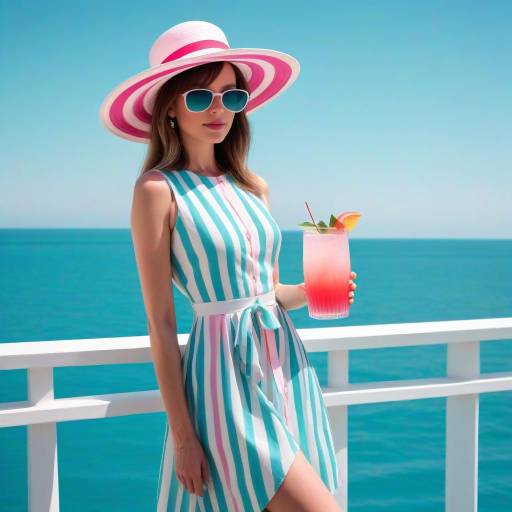 Elegant Woman by the Ocean