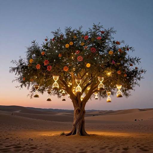 Celestial Hourglass Tree at Twilight