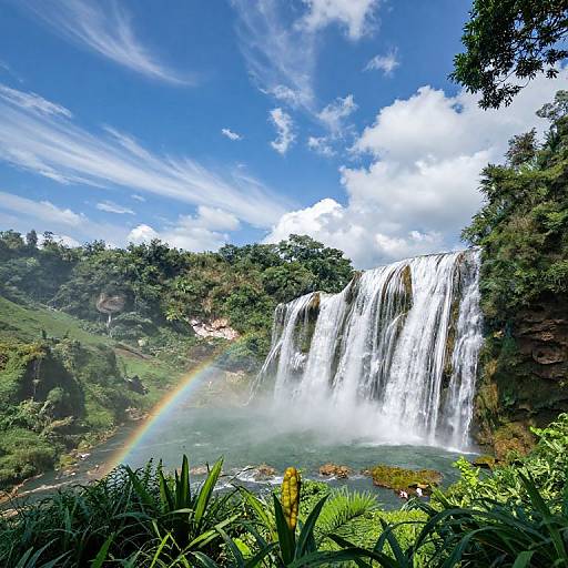 Majestic Waterfalls in Lush Valley