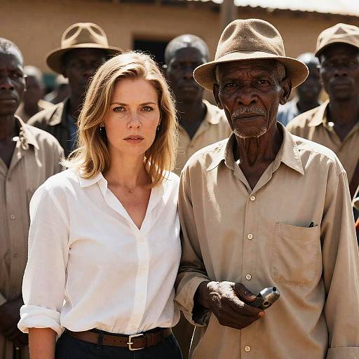 Candid Moment Between Cultures in Sunlight