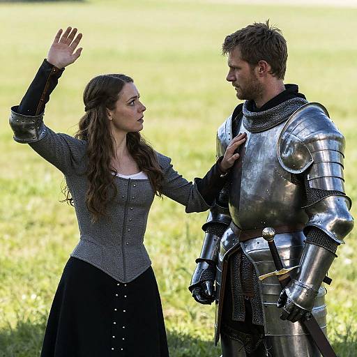 Medieval Couple in Armor Photograph