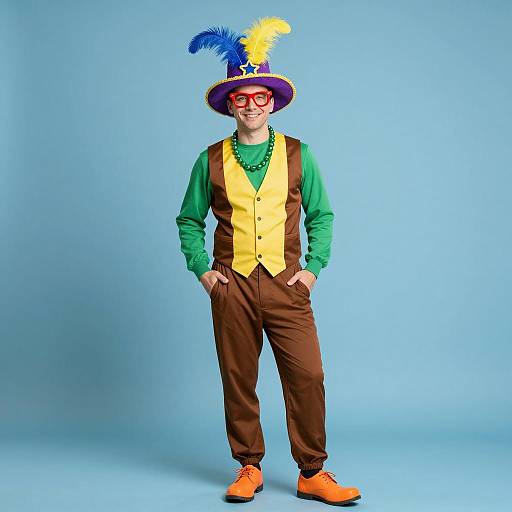 Vibrant Mardi Gras Costume Celebration