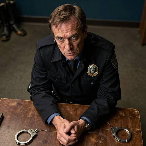 Hyperrealistic Detective in Noir Interrogation