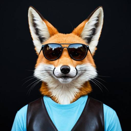 Realistic Portrait of a Clothed Fox Realistic Portrait of a Clothed Fox