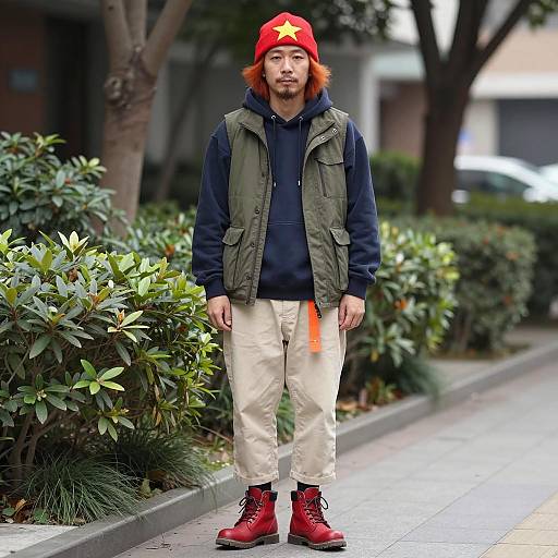 Urban Street Fashion: Red Head Costume