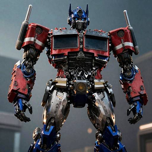 Cinematic Optimus Prime with Epic Lighting