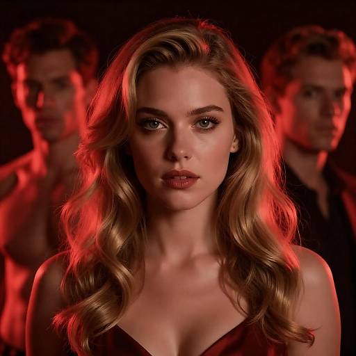 Dramatic Movie Poster with Red Lighting