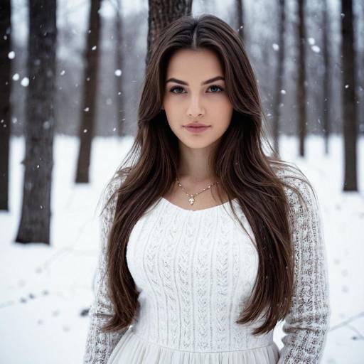 Winter Elegance: A Solo Portrait