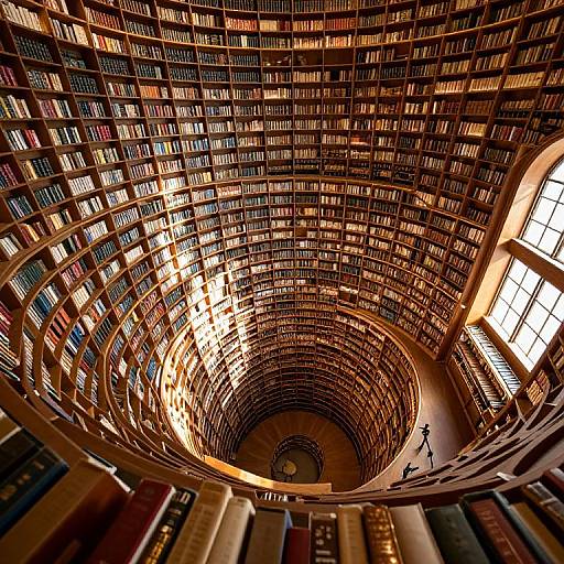 Infinite Spiral Library from Above
