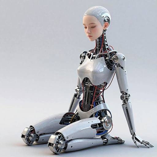 Ultra-Detailed Mechanical Girl Illustration