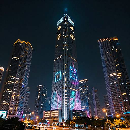 Futuristic Cyberpunk Cityscape