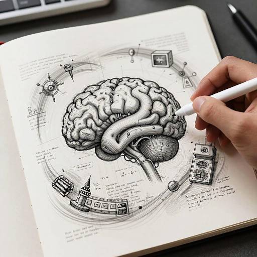 Futuristic AI Text-to-Sketch Concept