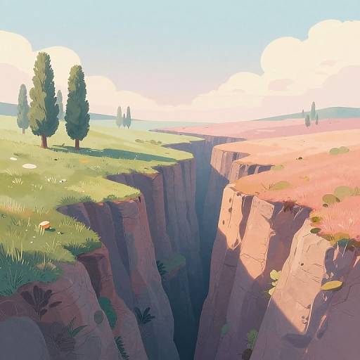 Surreal Landscape of Ecart Contrast