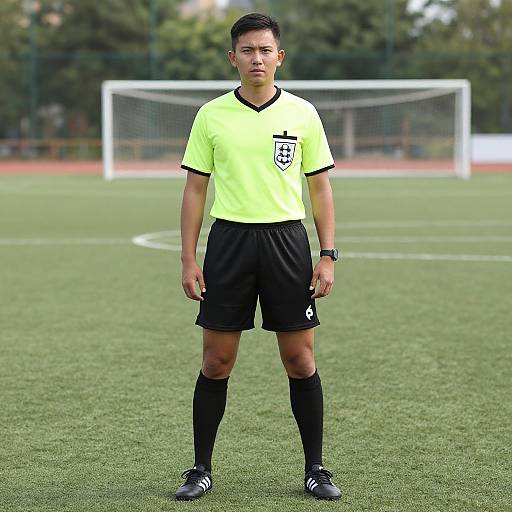 Man in Soccer Referee Costume