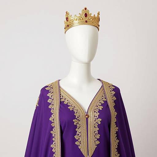 Royal Purple Mannequin with Crown
