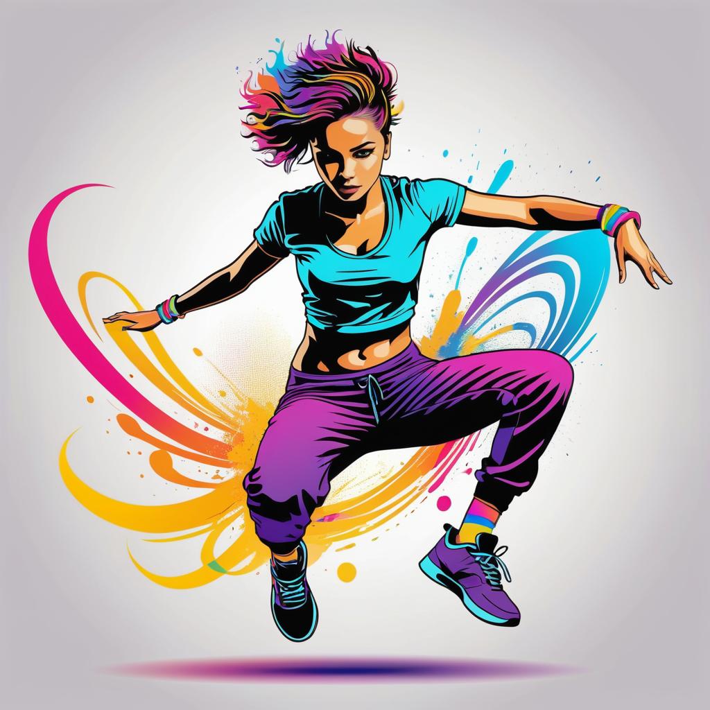 Dynamic Breakdancer in Energetic Motion