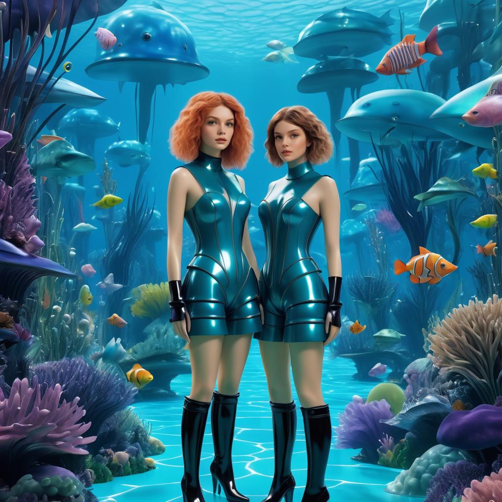 Whimsical Underwater Beasts in Latex