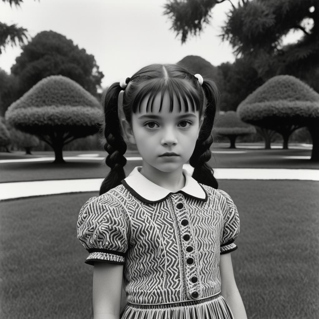 Stunning Black-and-White Portrait of Girl