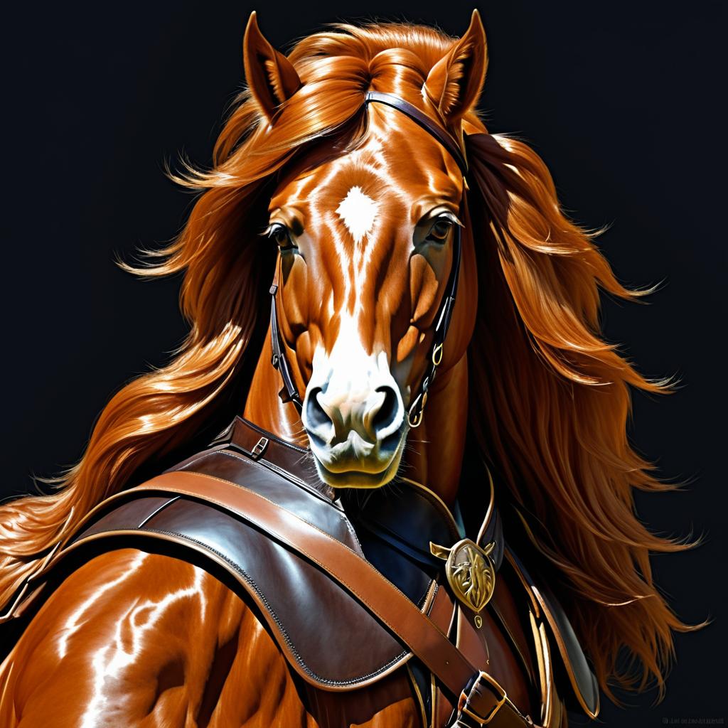 Noble Centaur Portrait in Hyper-Realism