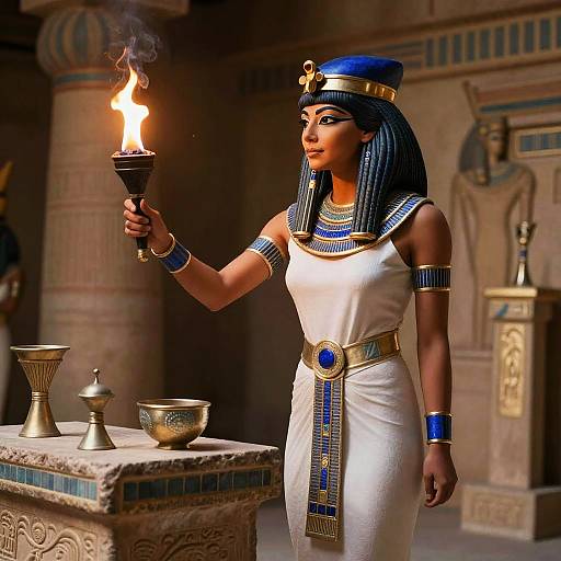 Realistic Ancient Egyptian Priestess Ritual