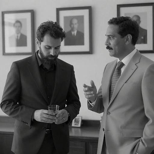 Black-and-White Portrait of Two Men